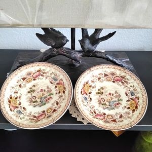 Woodland Ridgway Plates.  (2)